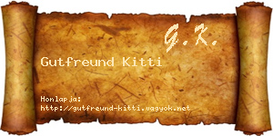 Gutfreund Kitti névjegykártya
